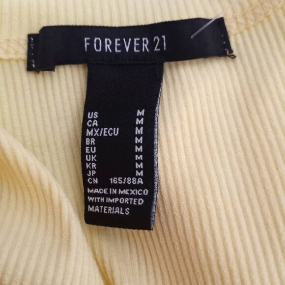 FOREVER 21 YELLOW TOP SZ.M NWT - Picture 6 of 6